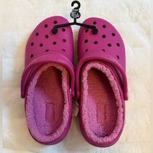 CROCS Women’s Hot Pink Slippers with Lining